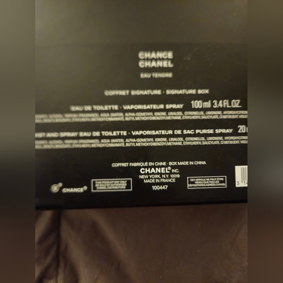 Chanel Empty Gift Box Dust Bag Pink Ribbon Insert Tags Chance Perfume 34 FL OZ - Picture 8 of 15